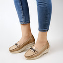 Deals4you Women Soft Comfortable Slip-On Buckle Loafers