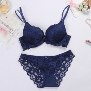 DealSeven fashion Bra Panty Set Solid