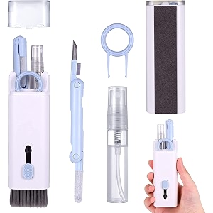 dealsure 7 in 1 electronic cleaner kit keyboard cleaner kit with brush 3 in 1 cleaning pen for airpods pro multifunctional cleaning kit for earphone keyboard laptop phone pc monitor grey