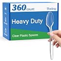 Dealusy 360 Count Clear Plastic Spoons Disposable