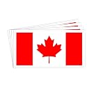 dealzEpic - Canada Flag - Self Adhesive Peel and Stick Vinyl Decal/Car Bumper Sticker - 3.94 x 2.13 inches | Pack of 4 Pcs