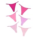 DEANGELMON Seamless G-string Thongs for Women - No Show Thong Underwear Low Rise Stretch Panties Workout Pack