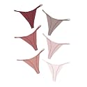 DEANGELMON Seamless G-string Thongs for Women - No Show Thong Underwear Low Rise Stretch Panties Workout Pack