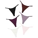 DEANGELMON Seamless G-string Thongs for Women - No Show Thong Underwear Low Rise Stretch Panties Workout Pack
