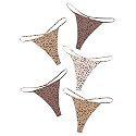 DEANGELMON Seamless G-string Thongs for Women - No Show Thong Underwear Low Rise Stretch Panties Workout Pack