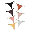 DEANGELMON Seamless G-string Thongs for Women - No Show Thong Underwear Low Rise Stretch Panties Workout Pack