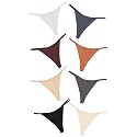 DEANGELMON Seamless G-string Thongs for Women - No Show Thong Underwear Low Rise Stretch Panties Workout Pack