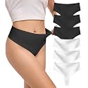 DEANGELMON Thongs for Women Seamless Womens Underwear Pack No Show Breathable Panties XX-Large