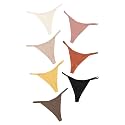 DEANGELMON Seamless G-string Thongs for Women - No Show Thong Underwear Low Rise Stretch Panties Workout Pack