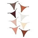 DEANGELMON Seamless G-string Thongs for Women - No Show Thong Underwear Low Rise Stretch Panties Workout Pack