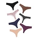 DEANGELMON Seamless Thongs for Women No Show Thong Underwear Women Comfortable Multiple Pack