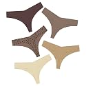 DEANGELMON Seamless Thongs for Women No Show Thong Underwear Women Comfortable Multiple Pack