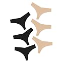 DEANGELMON Seamless Thongs for Women No Show Thong Underwear Women Comfortable Multiple Pack