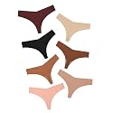 DEANGELMON Seamless Thongs for Women No Show Thong Underwear Women Comfortable Multiple Pack