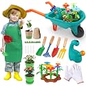 deAO Kids Wheelbarrow Gardening Tools Set Garden Outdoor Toys