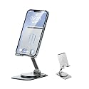 DEARART Cell Phone Stand, 360° Adjustable Phone Stand for Desk, Silver Foldable Phone Holder Fully Carried Easily, Compatible Phone Pad Tablet etc.