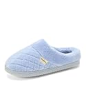 Dearfoams Women's Memory Foam House Slippers - Libby Terry Clog With Wide Widths