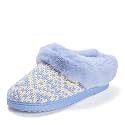 Dearfoams Women's Memory Foam Cozy Soft House Slippers Gifts for Women Hannah Knit Clog House Shoes