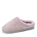 Dearfoams Women's Memory Foam House Slippers - Libby Terry Clog With Wide Widths