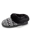 Dearfoams Women's Memory Foam Cozy Soft House Slippers Gifts for Women Hannah Knit Clog House Shoes