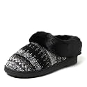 Dearfoams Women's Memory Foam Cozy Soft House Slippers Gifts for Women Hannah Knit Clog House Shoes