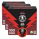 Death Wish Coffee, Dark Roast Single-Serve Pods, USDA Organic and Fair Trade, 100 Count (Pack of 3)