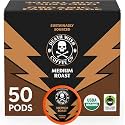Death Wish Coffee Medium Roast Single Serve Coffee Pods, Organic, 50 Count