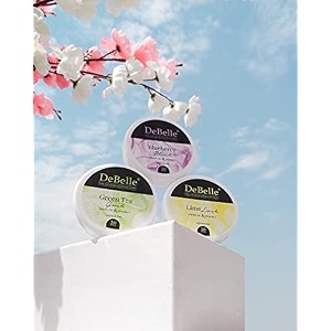 debelle nail polish remover wipes combo of 3 - blueberry blush green tea gush amp lime lush acetone free enriched with jojoba oil olive oil amp vitamin e30 pads