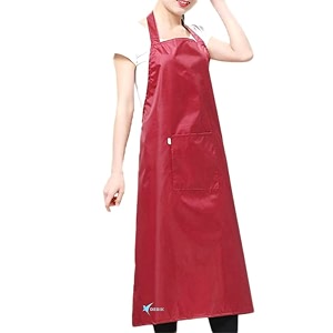 debik  pvc waterproof amp dustproof apron for dishwashing coffee dog grooming cleaning fish project-industrial chemical resistant plastic front pocket free size unisex - pack of 1