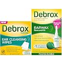Debrox Ear Cleansing Wipes and Removal Kit, 12 Individually Wrapped Ear Cleaner Wipes, Bulb Syringe &amp; 0.5 Fl Oz Ear Wax Removal Drops