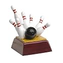 Decade Awards Bowling Color Resin Trophy - Small | Bowling League Award | 4 Inch Tall - Free Engraved Plate on Request