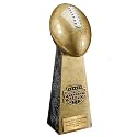 Decade Awards Fantasy Football Champion Trophy - Gold or Silver, 11.5 or 16 Inch Tall - Custom Engraved FFL Champion Award - Customize Now