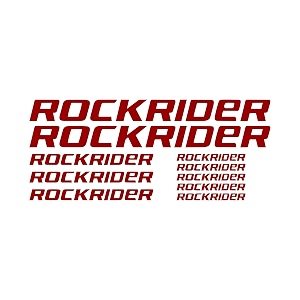 vinyl rockrider mountain racing bicycle bike body frame sticker dimensions 13701 x 5719 inches dark red