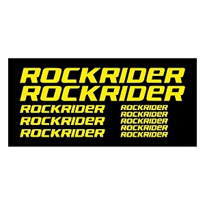 vinyl rockrider mountain racing bicycle bike body frame sticker dimensions 13701 x 5719 inches yellow