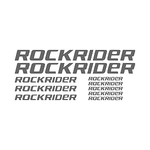 vinyl rockrider mountain racing bicycle bike body frame sticker dimensions 13701 x 5719 inches silver