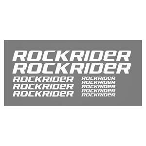 vinyl rockrider mountain racing bicycle bike body frame sticker dimensions 13701 x 5719 inches white