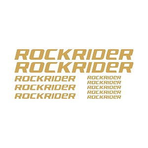 vinyl rockrider mountain racing bicycle bike body frame sticker dimensions 13701 x 5719 inches golden