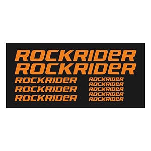 vinyl rockrider mountain racing bicycle bike body frame sticker dimensions 13701 x 5719 inches orange