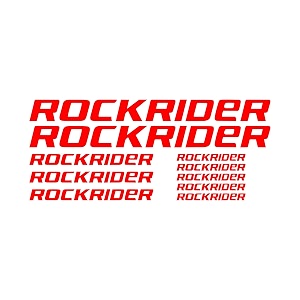 vinyl rockrider mountain racing bicycle bike body frame sticker dimensions 13701 x 5719 inches red