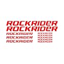 Vinyl Rockrider Mountain Racing Bicycle Bike Body Frame Sticker Dimensions 13.701 x 5.719 Inches Red