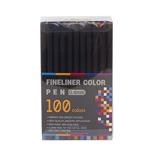 decdeal 100 bright colors fineliner color pen 04mm fine point d pen marker set for journaling note taking writing drawing sketching coloring planner office school art supplies