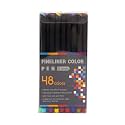 Decdeal 48 Bright Colors Fineliner Color Pen 0.4mm Fine Point d Pen Marker Set for Journaling Note Taking Writing Drawing Sketching Coloring Planner Office School Art Supplies