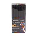 Decdeal 60 Bright Colors Fineliner Color Pen 0.4mm Fine Point d Pen Marker Set for Journaling Note Taking Writing Drawing Sketching Coloring Planner Office School Art Supplies