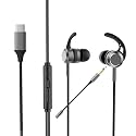 Decdeal AK-P10 Type-C in-Ear Gamer Headphones Dual Microphone Bass Metal Wired Gaming Earphones with Mic in-Ear Headset