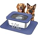Decflow No Spill Dog Water Bowl,10L Stainless Steel Anti-Splash Bowls