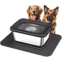 Decflow No Spill Dog Water Bowl, 10L Stainless Steel Anti-Splash Bowls