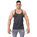 Decisive Fitness 100% Cotton Gym Vest, Gym Stringer Bodybuilding Vest for Men, Straight Bottom