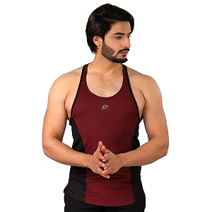 DECISIVE Fitness Mens Round Neck Gym Y-Back