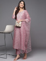 DECIZE CLOTHING Women Chanderi Kurta Pant Set