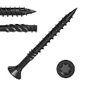 VGBUY Deck Screws #8 x 1-5/8 Inch Heavy Duty Exterior Wood Screws,Torx Drive Head Deck Screw Black Rust Resistant Epoxy Coated,Long Outdoor Screws with Star Bit(1Ibs)